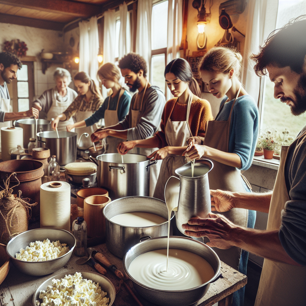Making Homemade Cheese from Cow and Goat Milk
