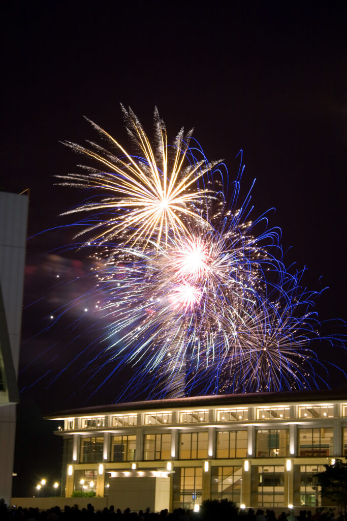 beautiful fireworks exploding over a dark night sky plenty of copyspace SYvlDU0Hs